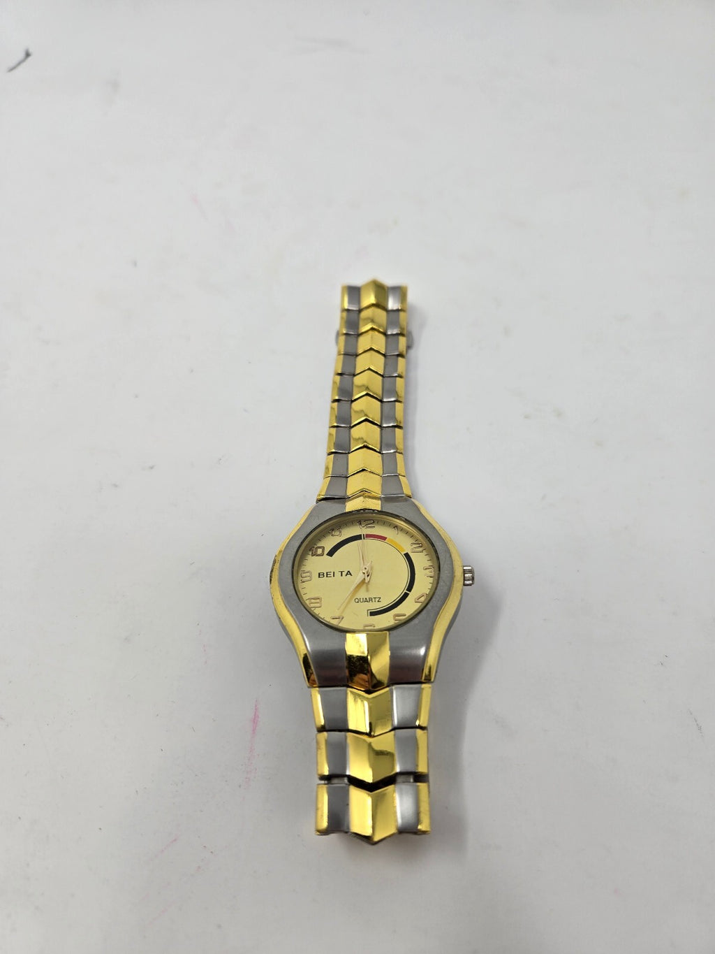 Vintage Beita Quartz Watch – Two-Tone Silver & Gold Link Band, Champagne Dial