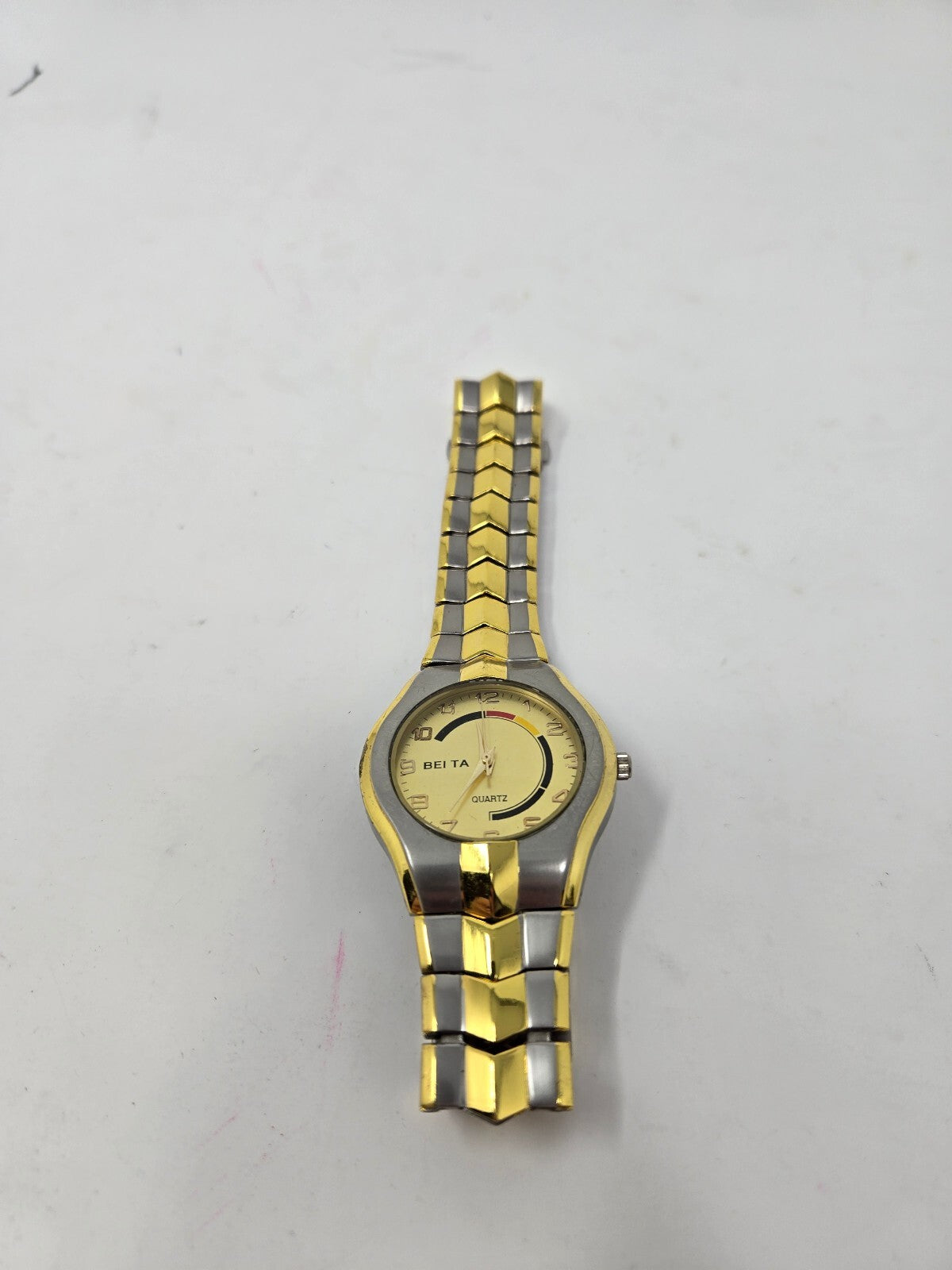Vintage Beita Quartz Watch – Two-Tone Silver & Gold Link Band, Champagne Dial