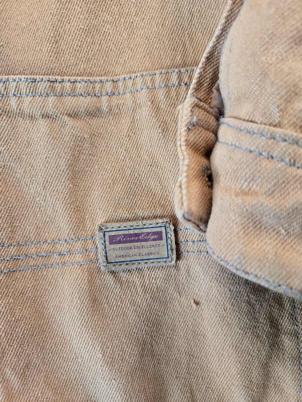 River Edge American Classics Canvas Barn Jacket Flannel Lined Corduroy Collar M