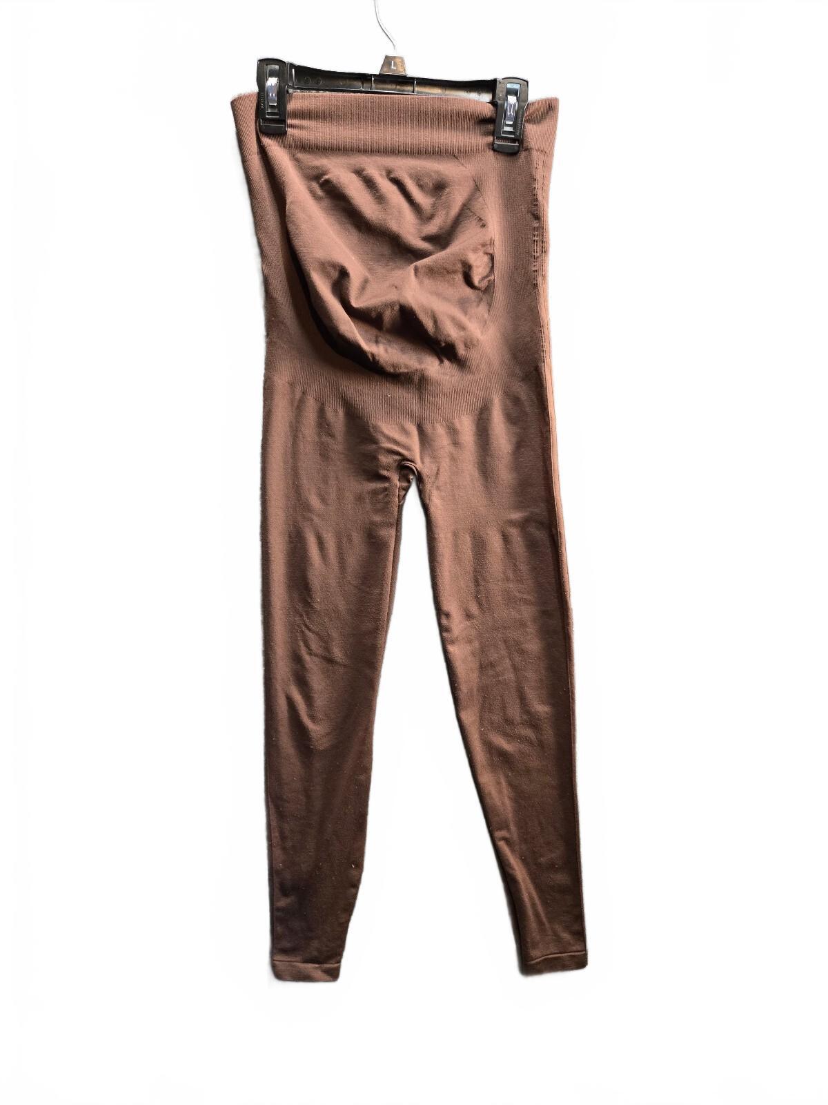 Brown High Waist maternity Leggings - Size Large