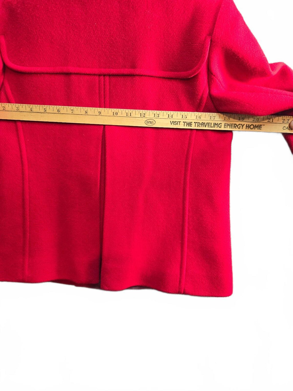Talbots Petites Red Italian Wool Blend Cropped Jacket Coat Pockets Size 2P Lined