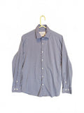Mizzen + Main Leeward Mens Long Sleeve Performance Dress Shirt Navy Gingham LRG