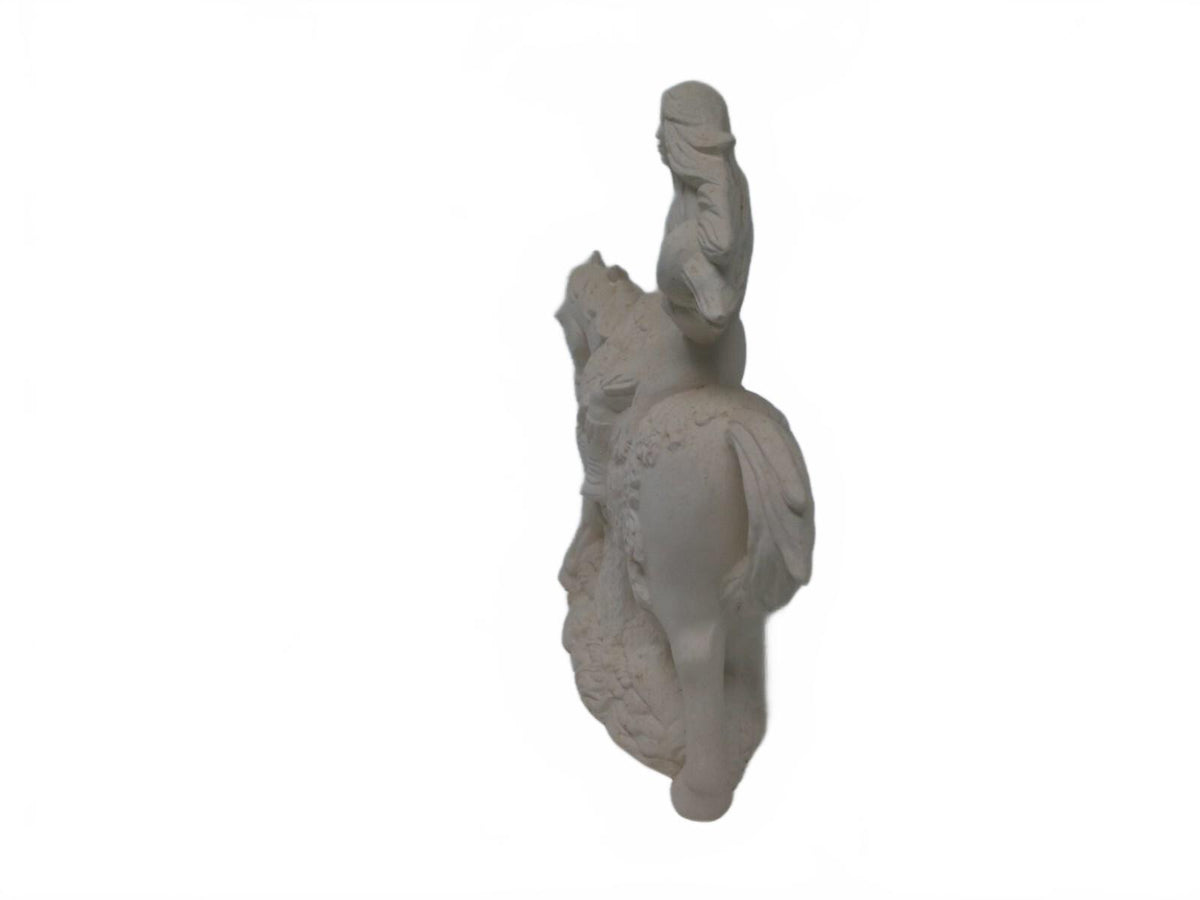 Vintage Hershey Mold 334 Native American Woman on Horse Ceramic Bisque unpainted