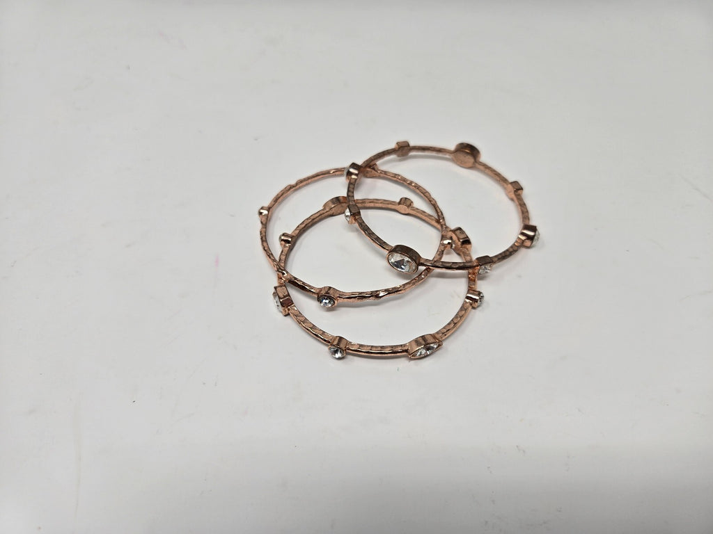 Vintage Gold-Tone Double Loop Concentric Teardrop Pendant Collar Necklace