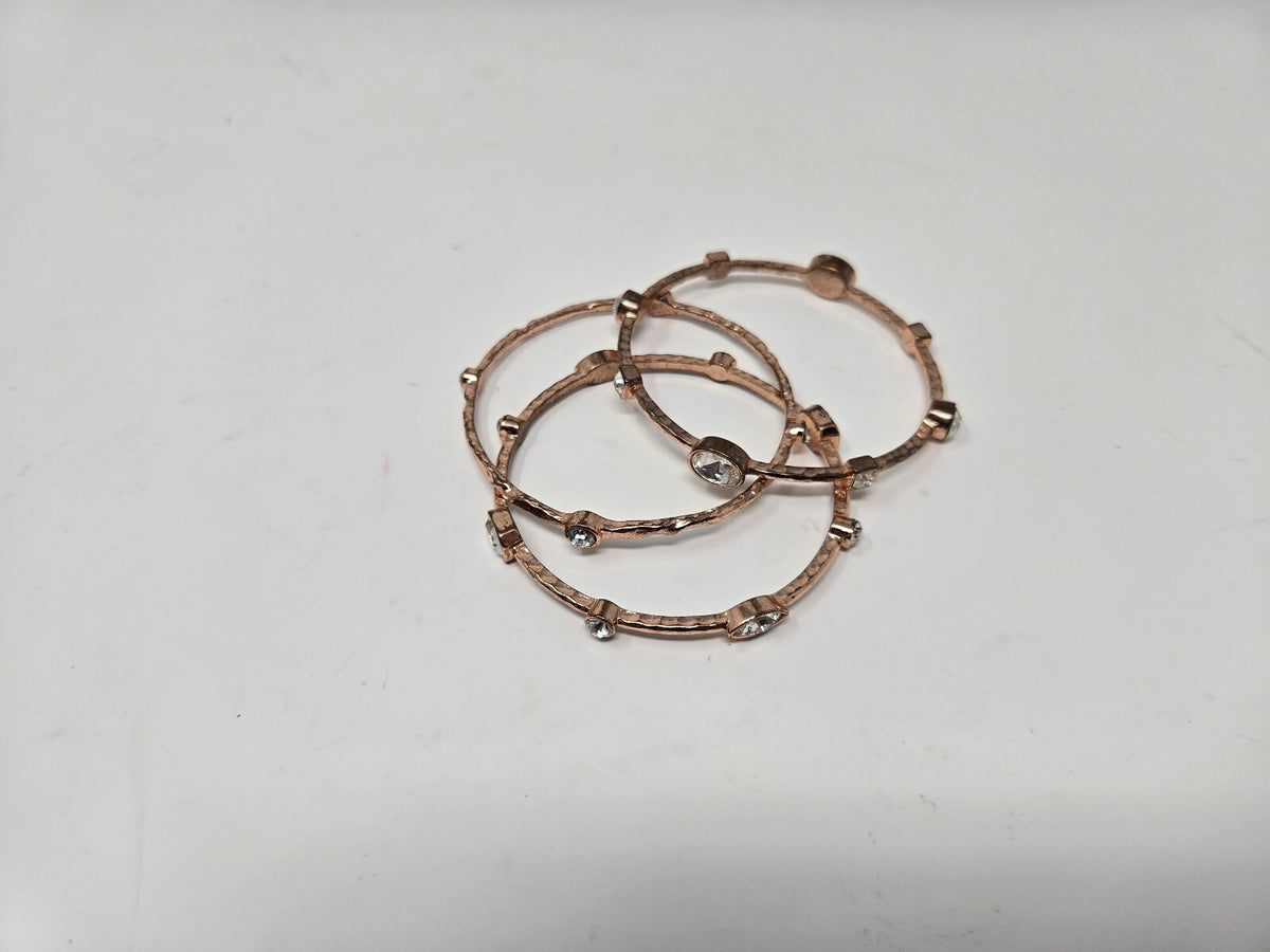 Vintage Gold-Tone Double Loop Concentric Teardrop Pendant Collar Necklace