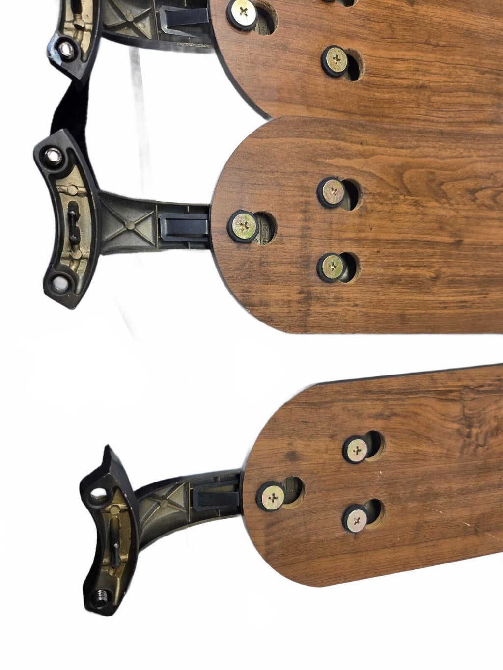 Set of 5 Wooden Ceiling Fan Blades with Black Mounting Hardware