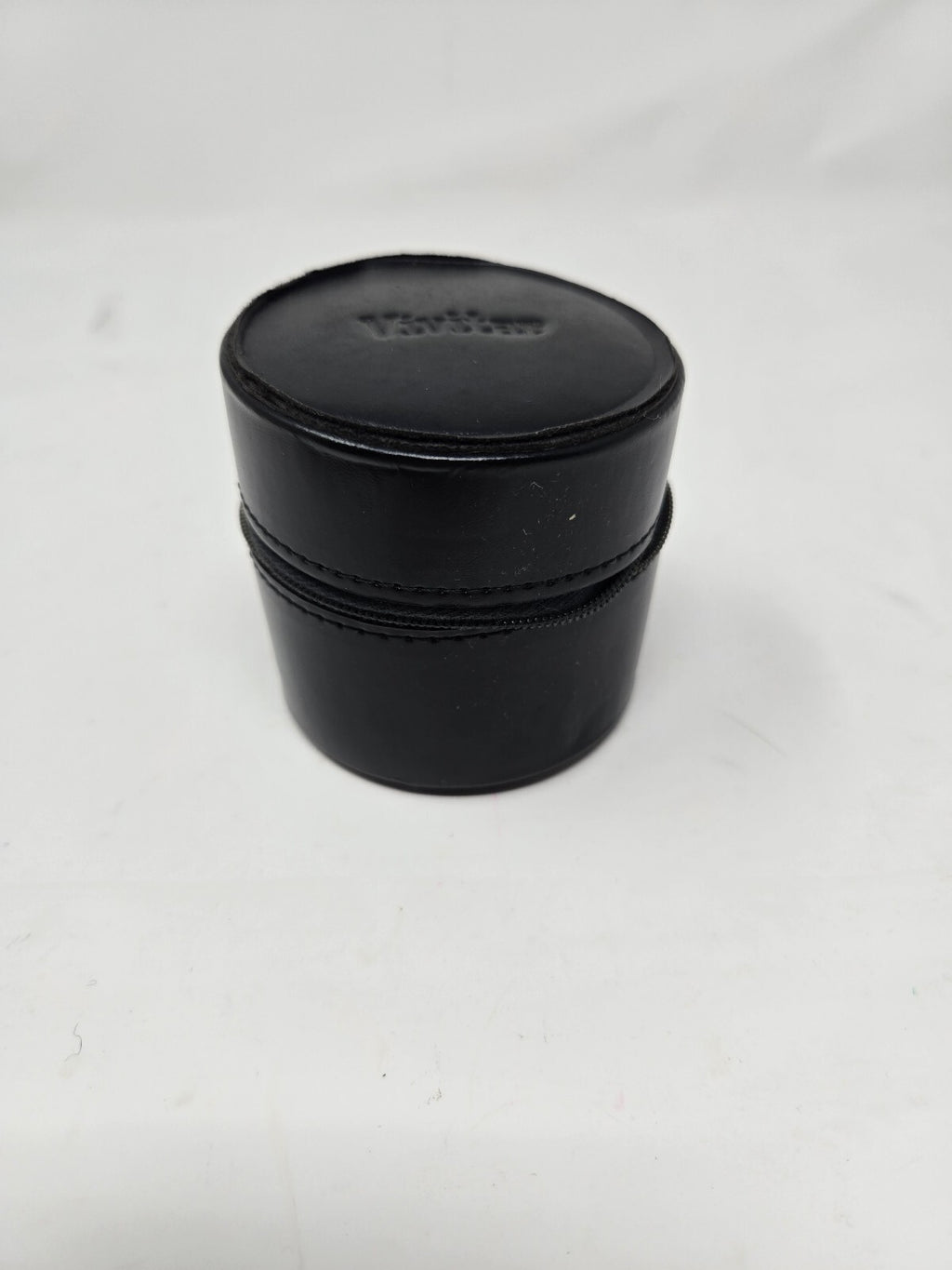 Vintage Vivitar Black Faux Leather Camera Lens Case / Protective Cap