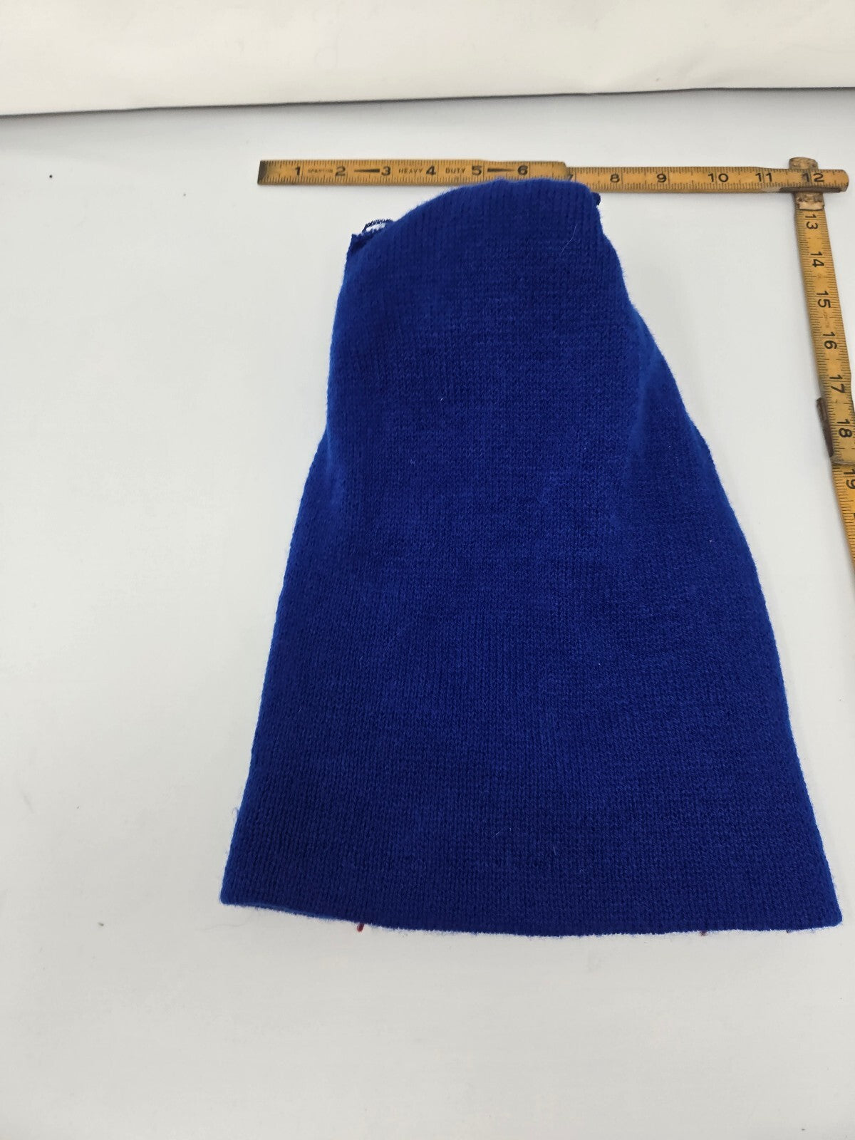 Blue Knit Balaclava with Red and White Snowflake Pattern