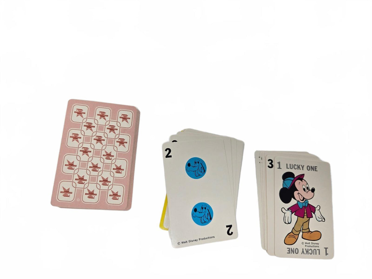 1970s Mickey Mouse Educational Numbers Card Game Part of "Games To Grow With"