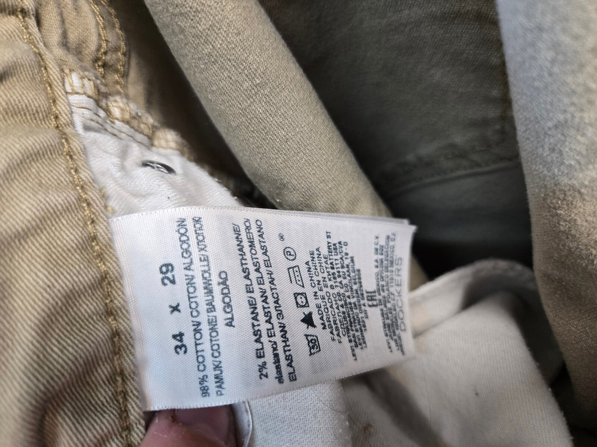 Dockers Men's Straight Fit Jean Cut Khaki Pants Tan 5-Pocket Cotton