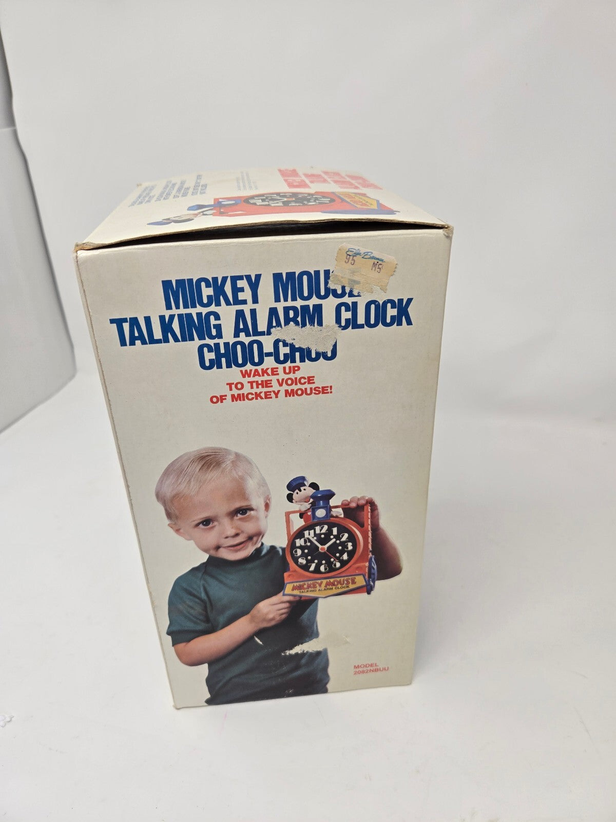 1970's BRAND NEW IN BOX Mickey Mouse Talking Alarm Clock Choo-Choo Bradly Time