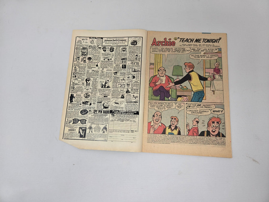 Archie Prep Comic Book #20 Vintage 1986