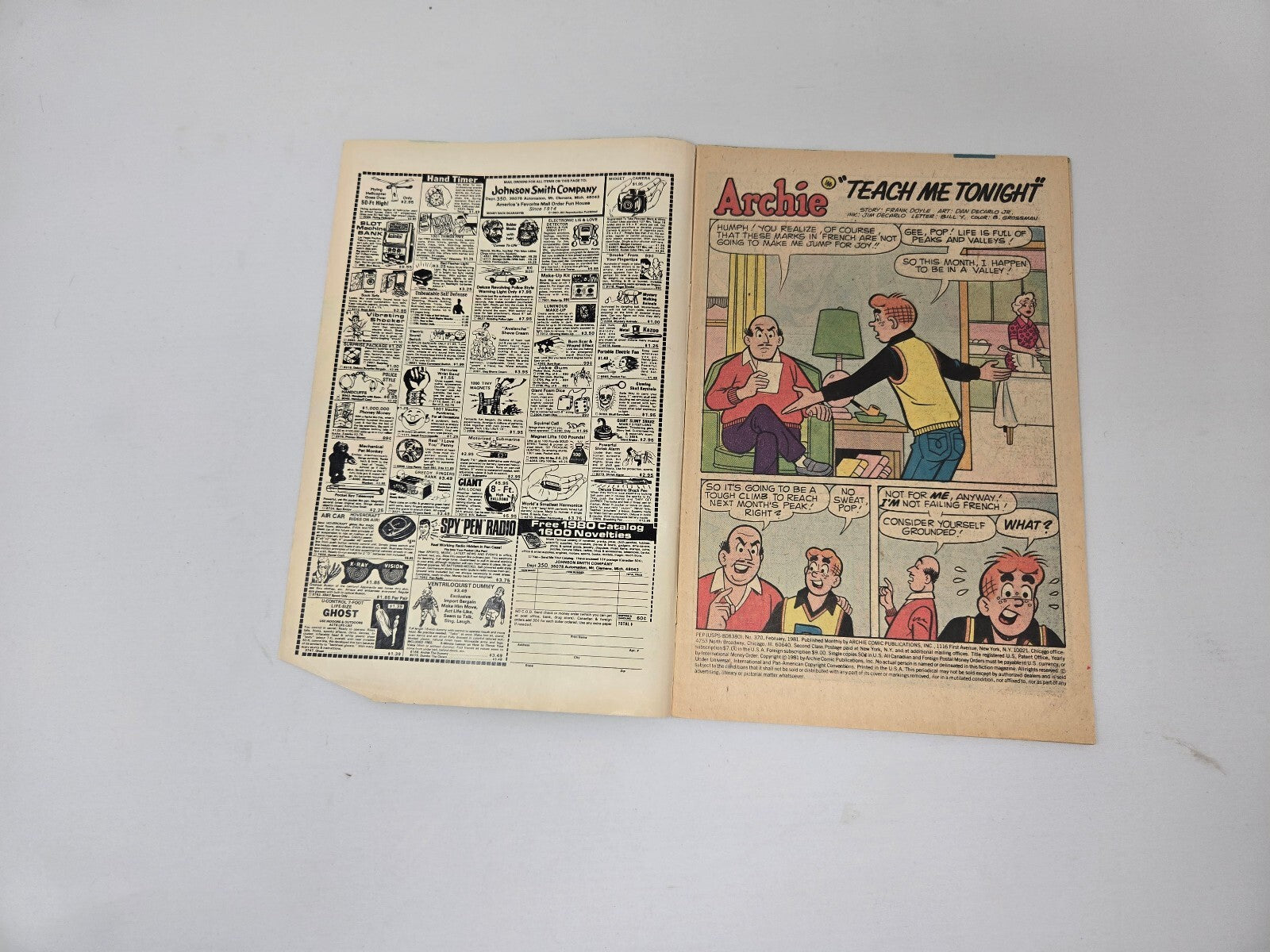 Archie Prep Comic Book #20 Vintage 1986