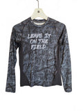 Under Armour Boys Youth Large HeatGear Compression Long Sleeve Shirt Gray