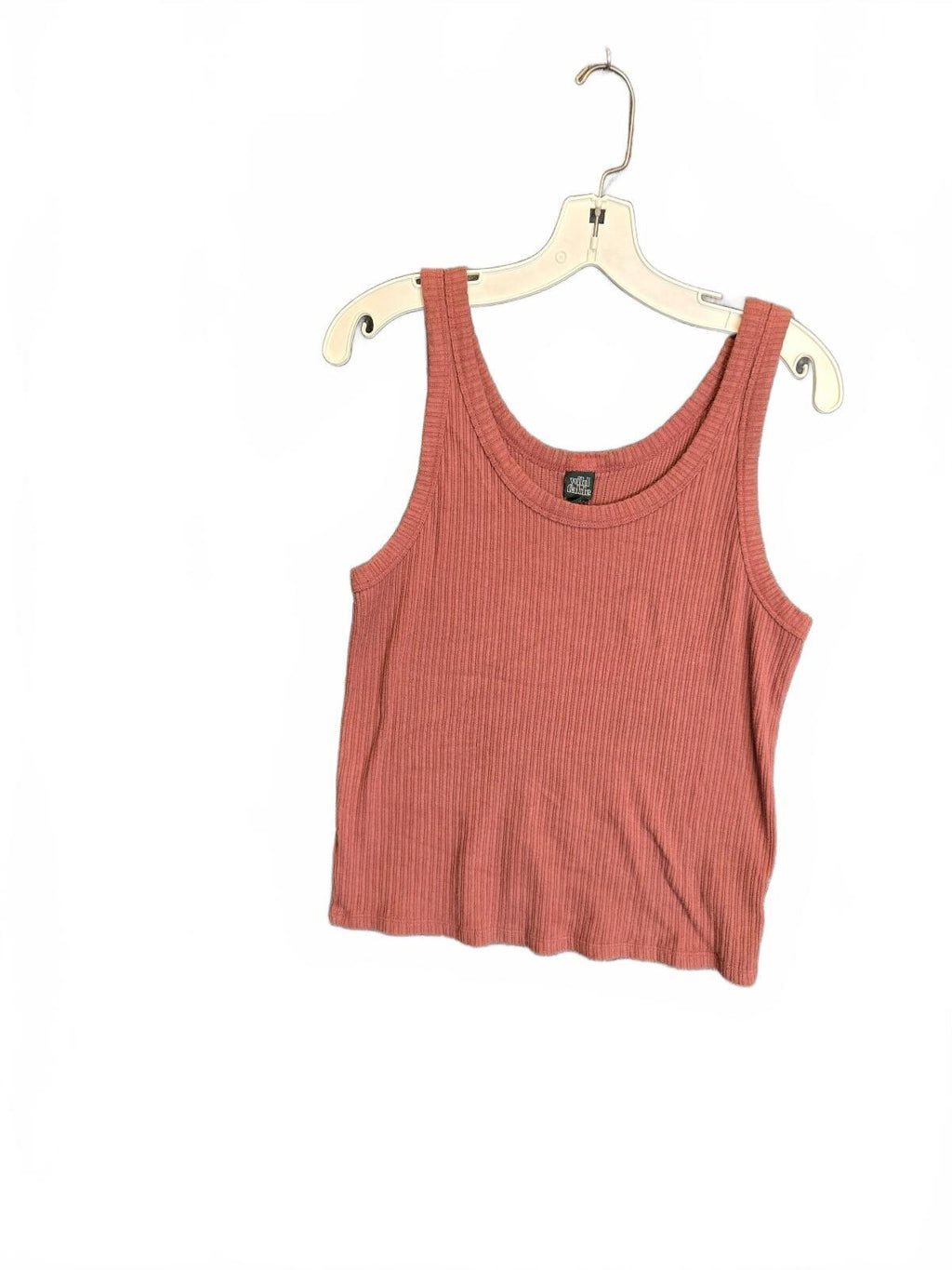 Rust Pink Ribbed Tank Top
