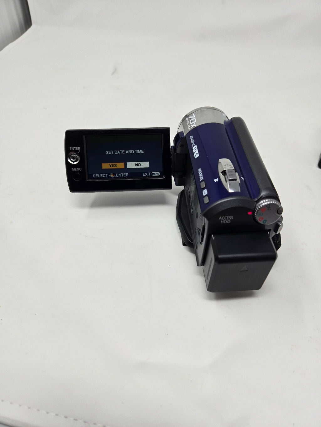 Panasonic SDR-H80 Blue Digital Camcorder | 60GB HDD, 70x Optical Zoom, Tested