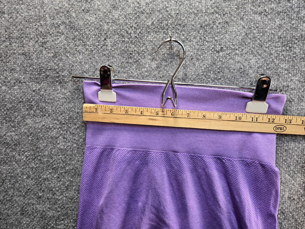 Purple High Waist Leggings with Mesh Detail