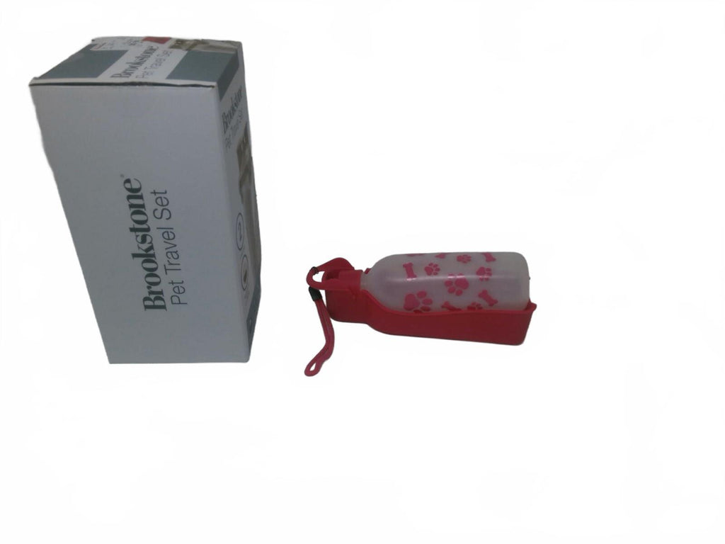 Pet Travel Set- Dual Chamber Food and Water Bottle. 2 sets of pet Shoes M/L