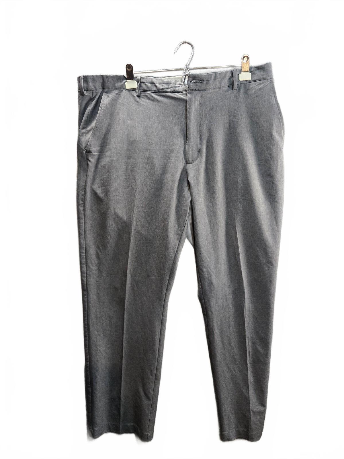 Greg Norman Performance Stretch Golf Pants Flat Front Charcoal Grey Men’s 40x30