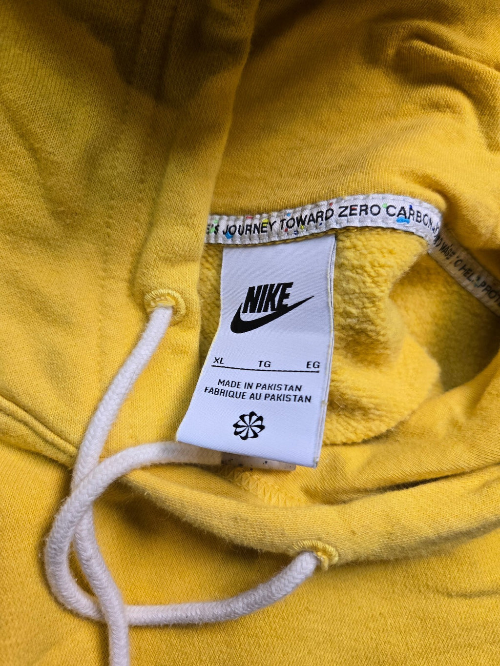 Nike Yellow Hoodie Sweatshirt Size XL