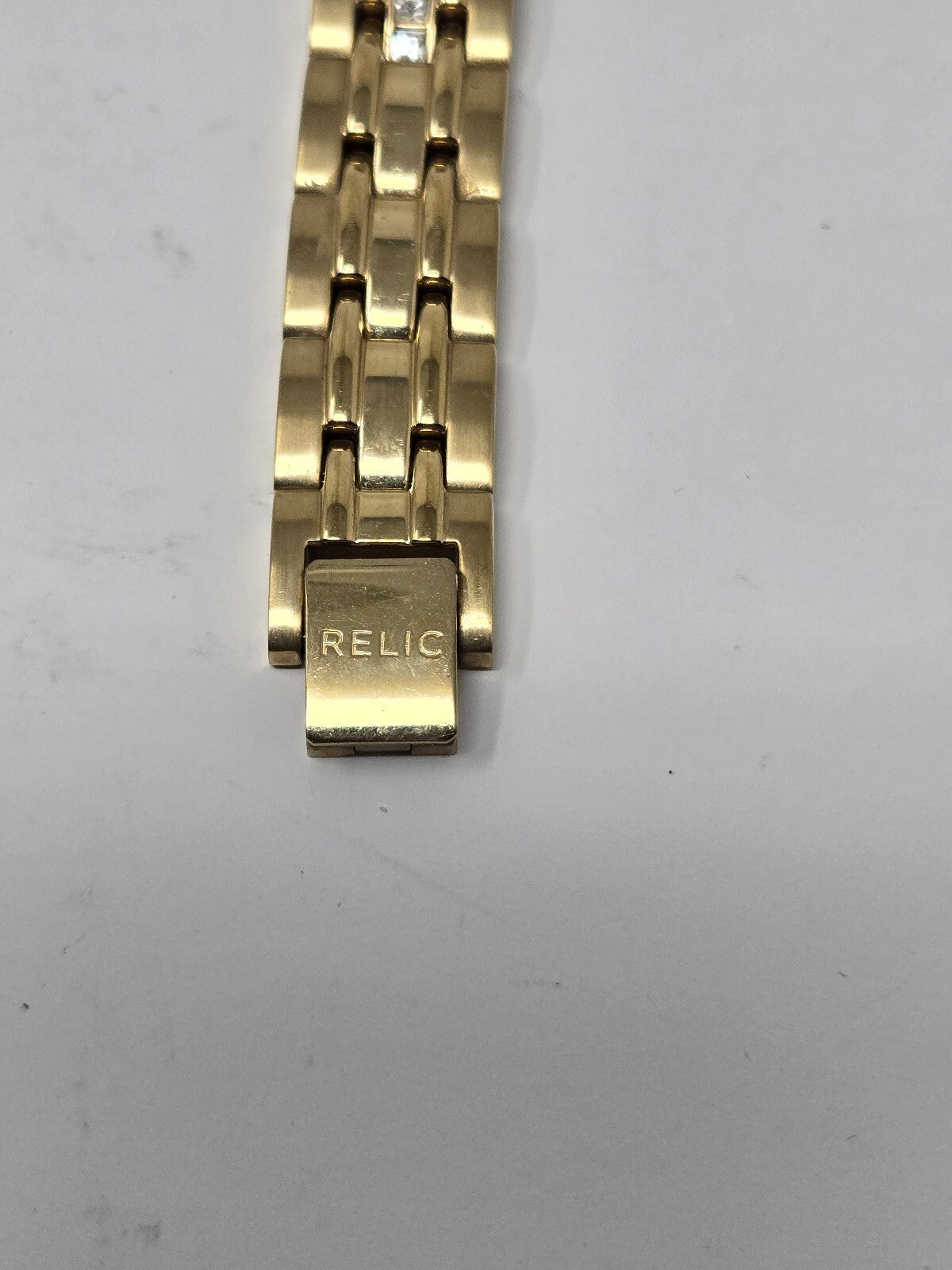 Relic by Fossil Queen's Court Gold-Tone Crystal Bezel Women's Watch with Date