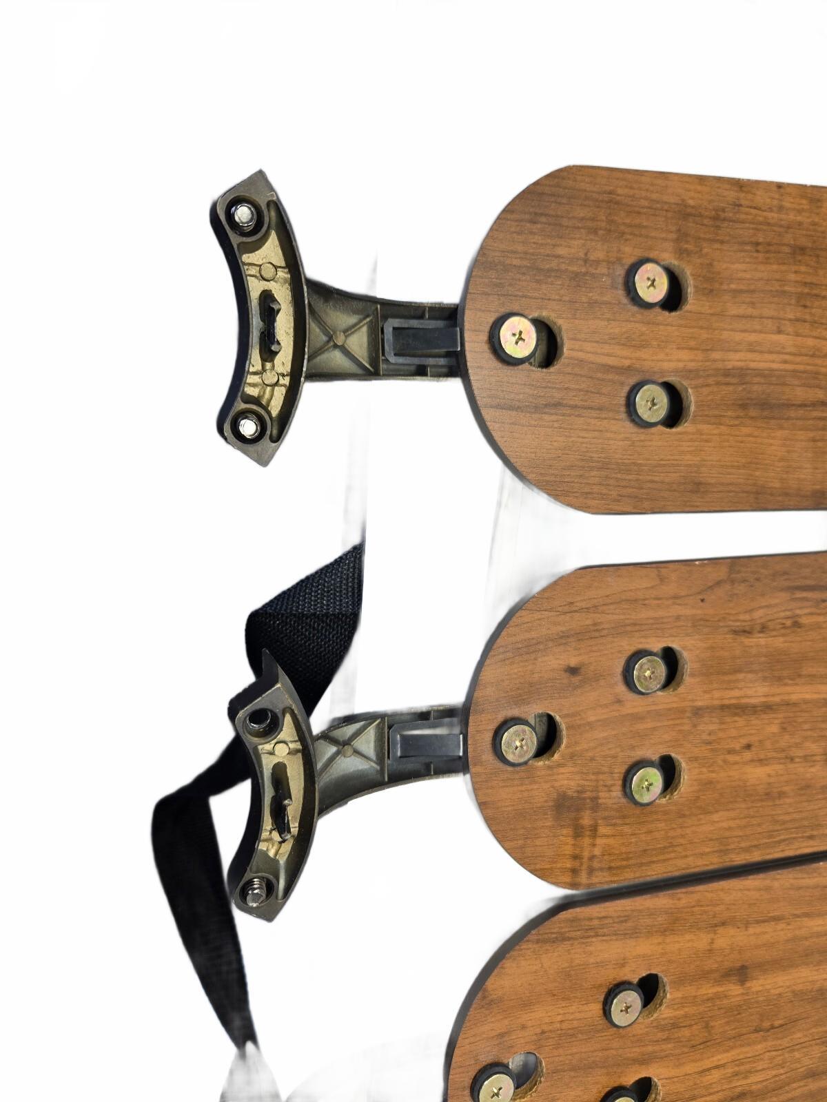 Set of 5 Wooden Ceiling Fan Blades with Black Mounting Hardware