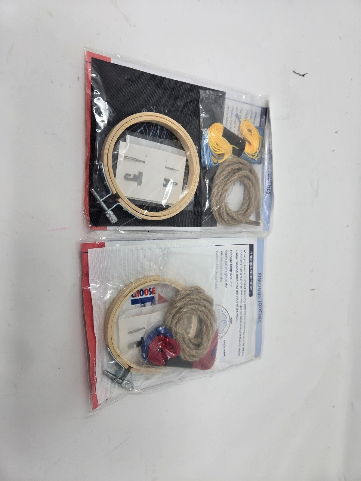 Creativity at Sea Embroidered Hoop Kits - Happiness and Choose Fun