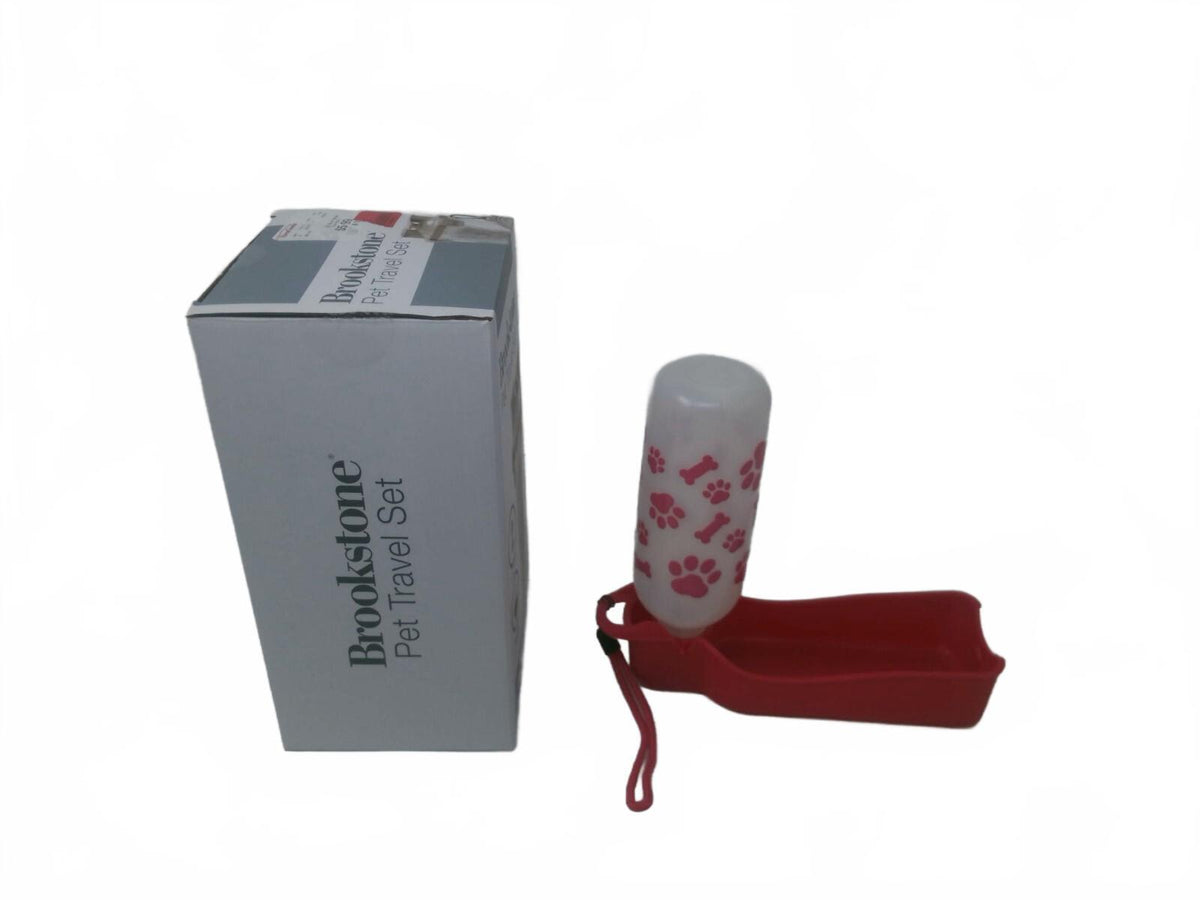 Pet Travel Set- Dual Chamber Food and Water Bottle. 2 sets of pet Shoes M/L