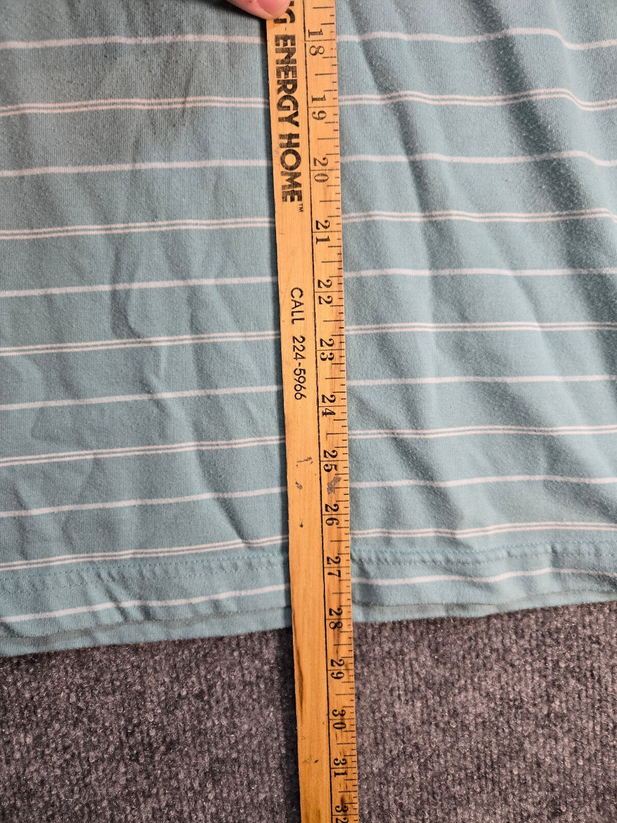 Merona Men's Light Blue Striped Polo Shirt Large
