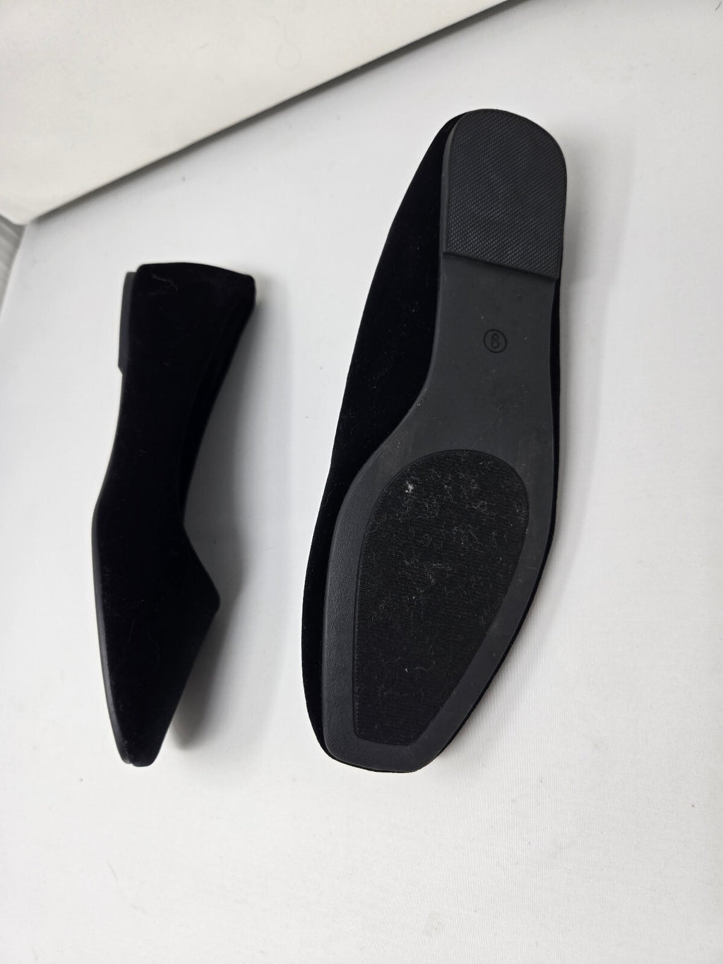 Corky’s Black Velvet Square Toe Flats sz 9