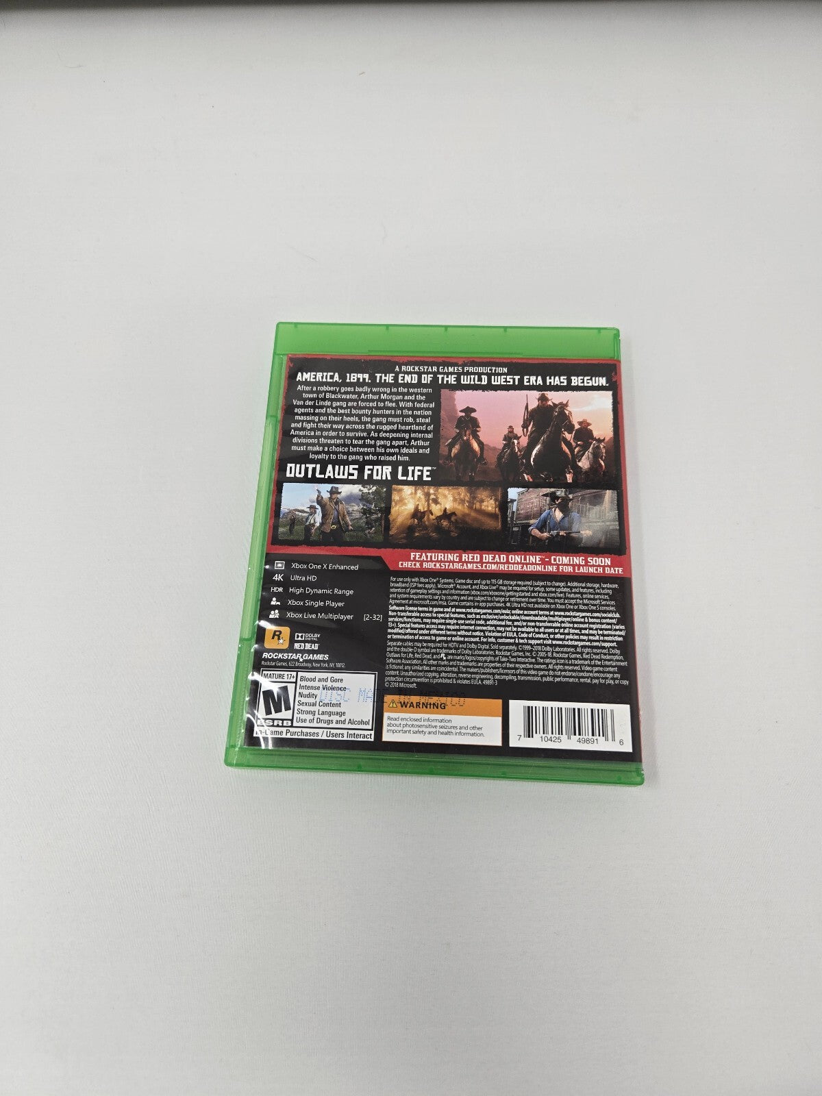 Red Dead Redemption 2 (Xbox One, 2018) Standard Edition CIB - 2-Disc Set