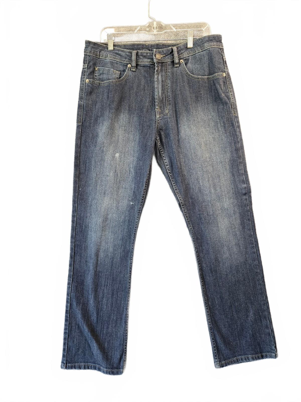 Buffalo David Bitton Driven-X Jeans Men's 34x30 Straight Stretch Blue Denim
