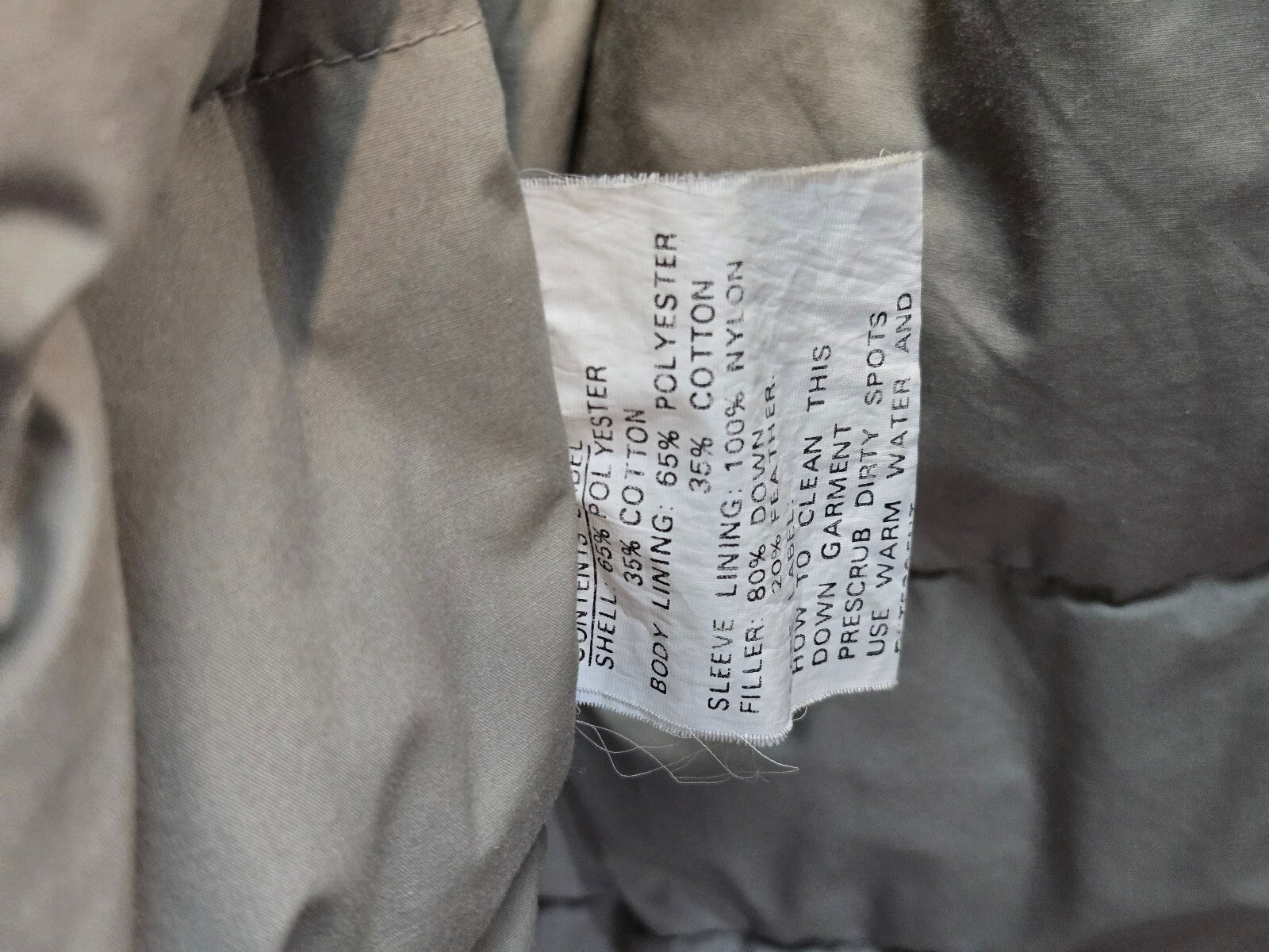 Long Beige Hooded Winter Coat with Belt Large