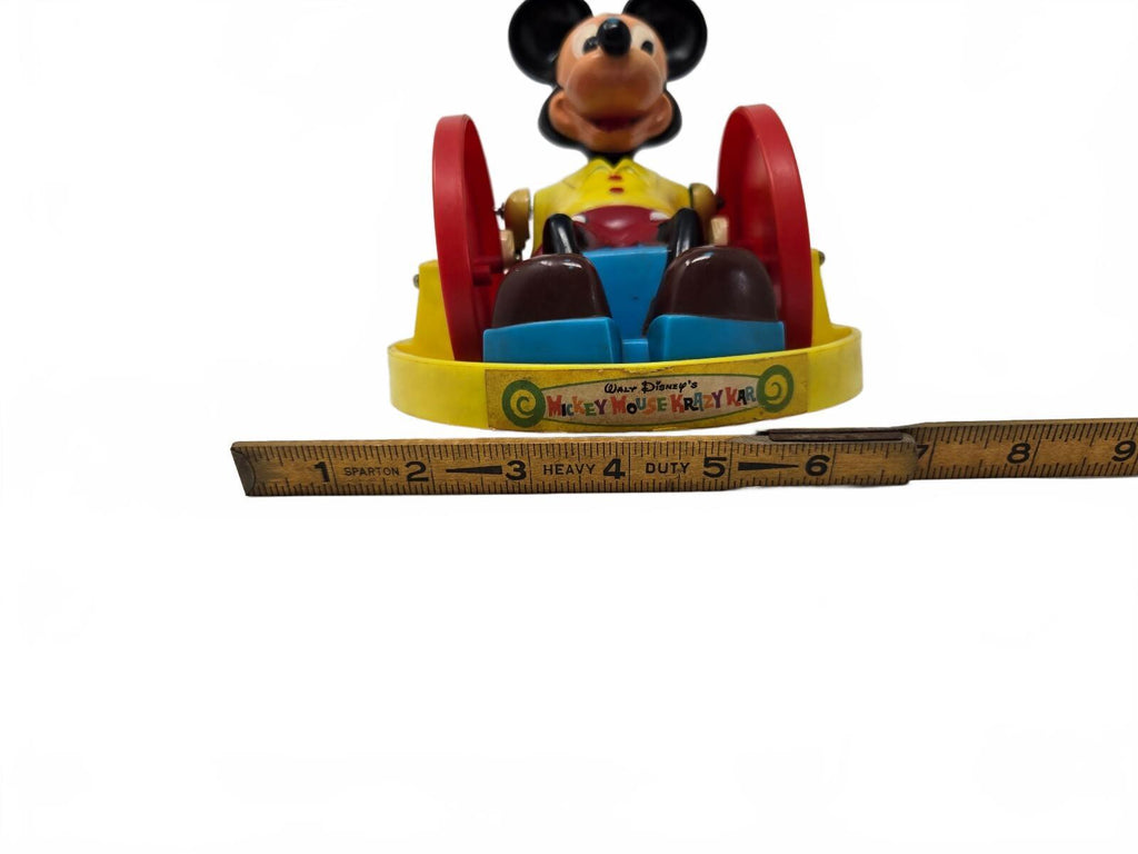 Vintage 1960s Louis Marx & Co Mickey Mouse Krazy Kar Battery- Operated Toy