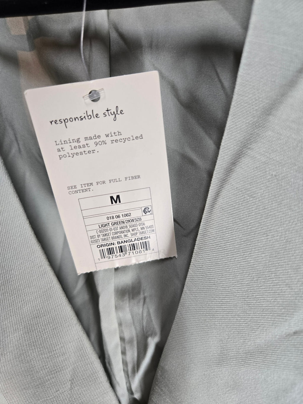 A NEW DAY Light Green Blazer Jacket Size M