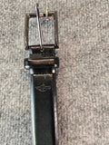Dockers Mens Black Genuine Leather Dress Belt Size 46 115cm Plus Big Tall