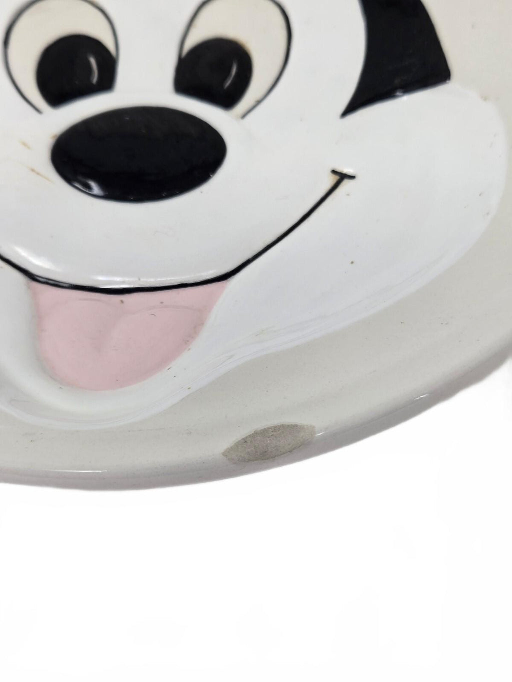 1970s Mickey Mouse 3D Raised-Relief Ceramic Wall Hanging Plate