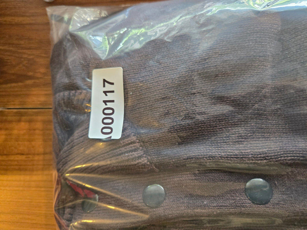 Haggar Mens Medium Brown Mock Neck Button Pullover Knit Sweater Regular Fit