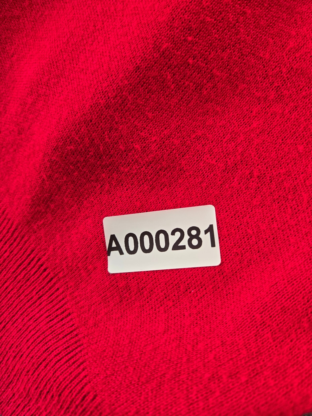 Pine State Red V-Neck Sweater with Chest Emblem