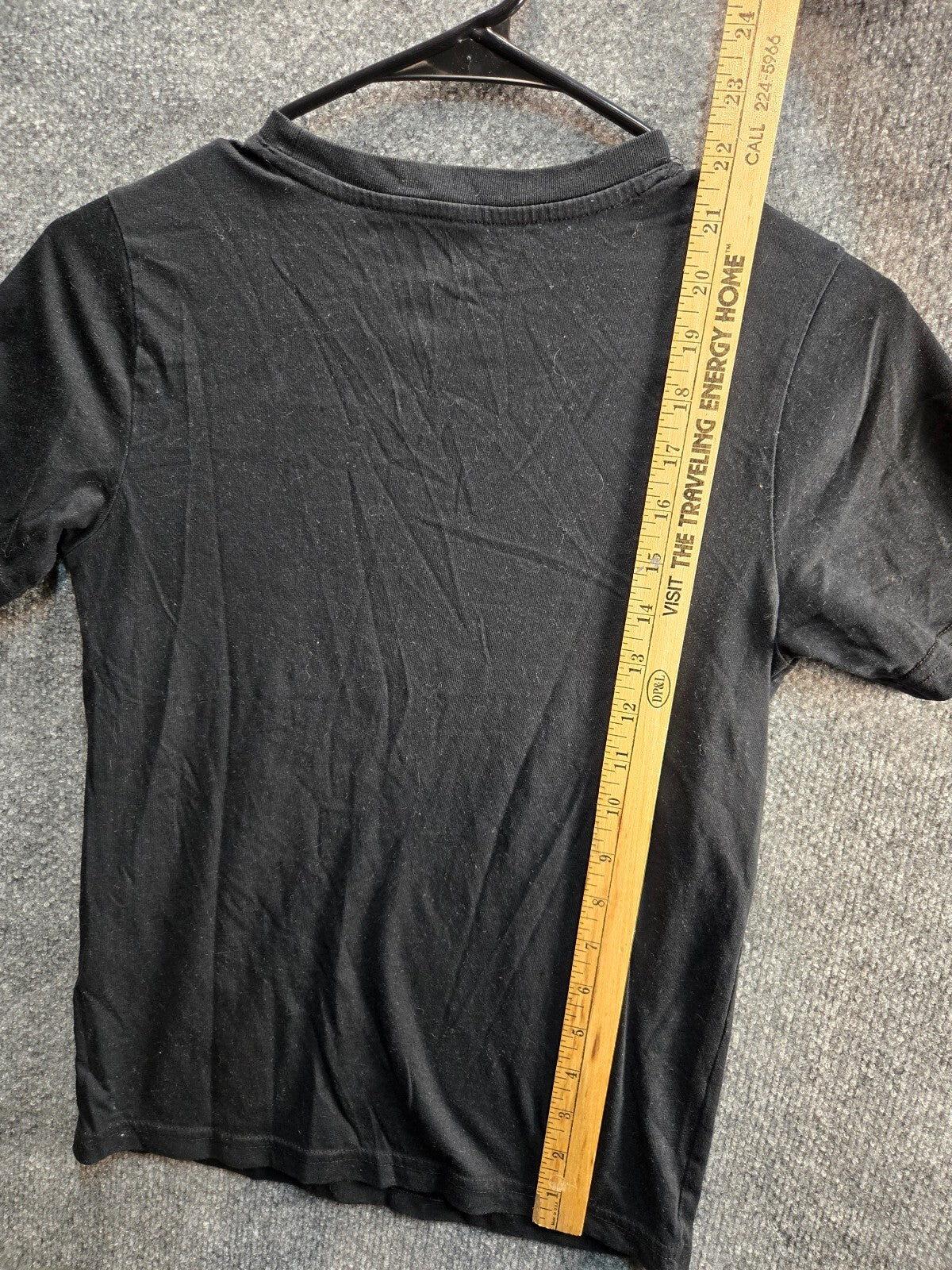 Champion Black Short Sleeve T-Shirt with Vertical Logo YM