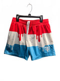 Baseball Lifestyle 101 Adult Small Drip Print Mesh Basketball Shorts