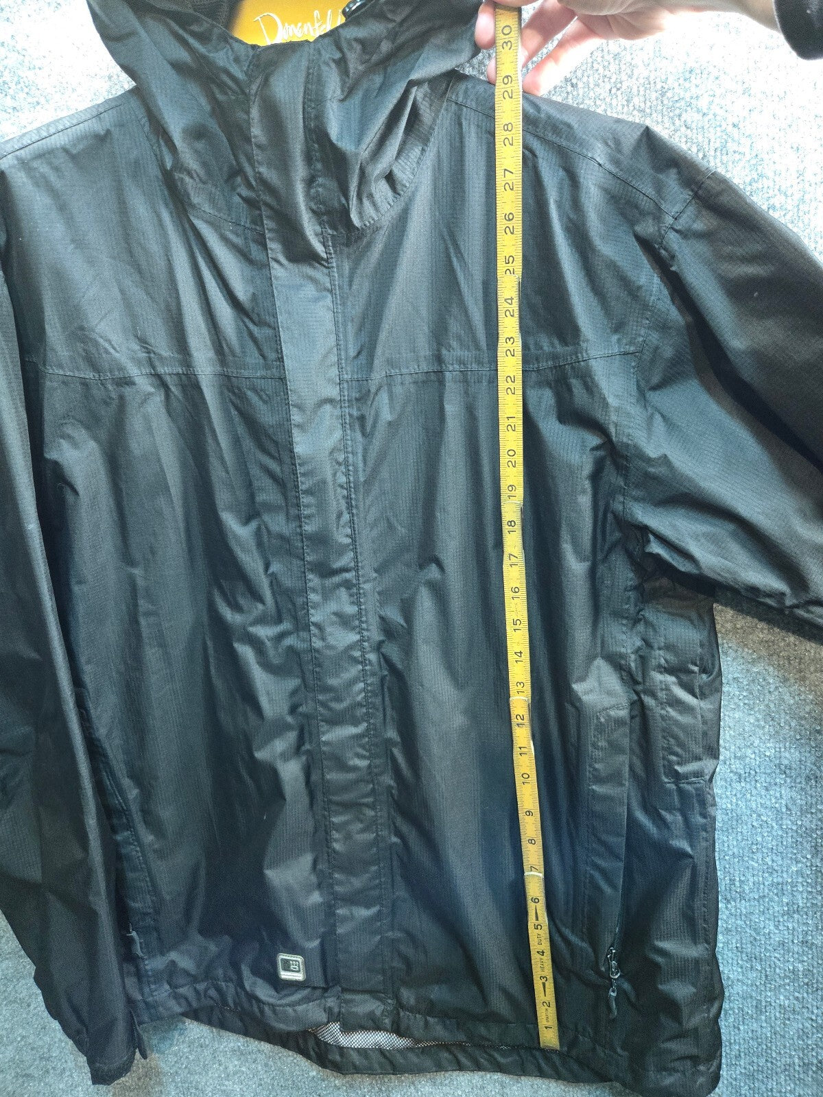 Free Country Men's X20 Waterproof Series Hooded Rain Jacket, Black, Size Medium