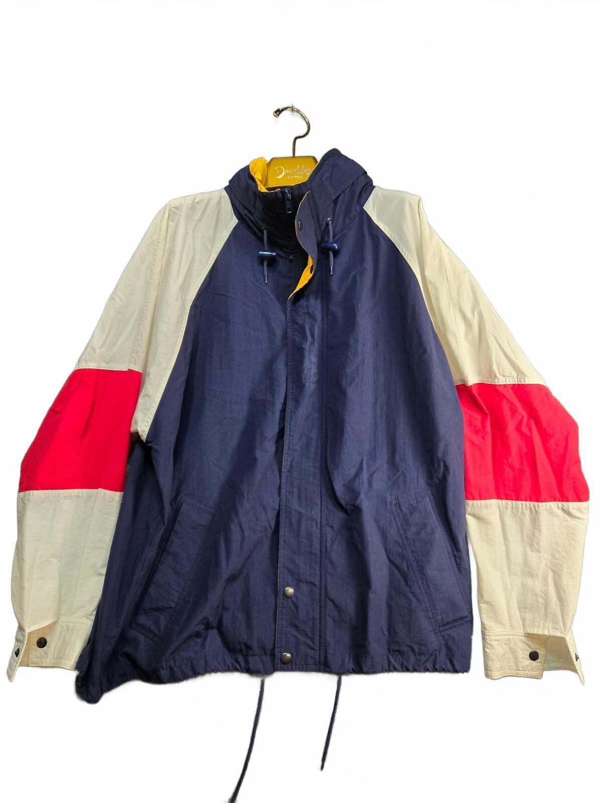 Vintage 90s Izod Colorblock Hooded Windbreaker Jacket Men's Large Hong Kong