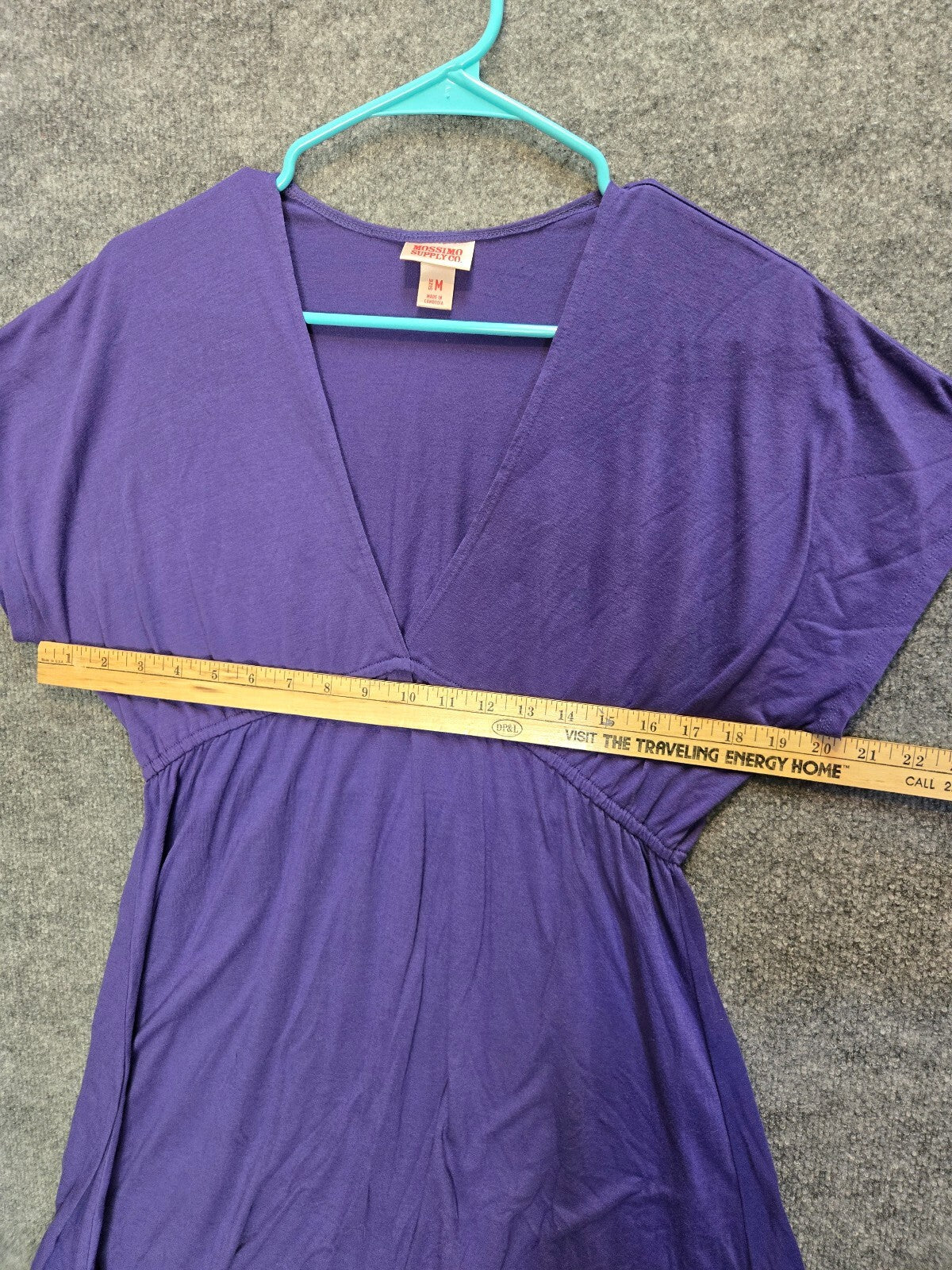 Mossimo Supply Co. Women's Purple Empire Waist V-Neck Top in Size Medium