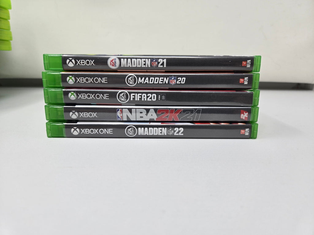 Xbox One Sports Game Lot of 5 - Madden 20, 21, 22, NBA 2K21, FIFA 20