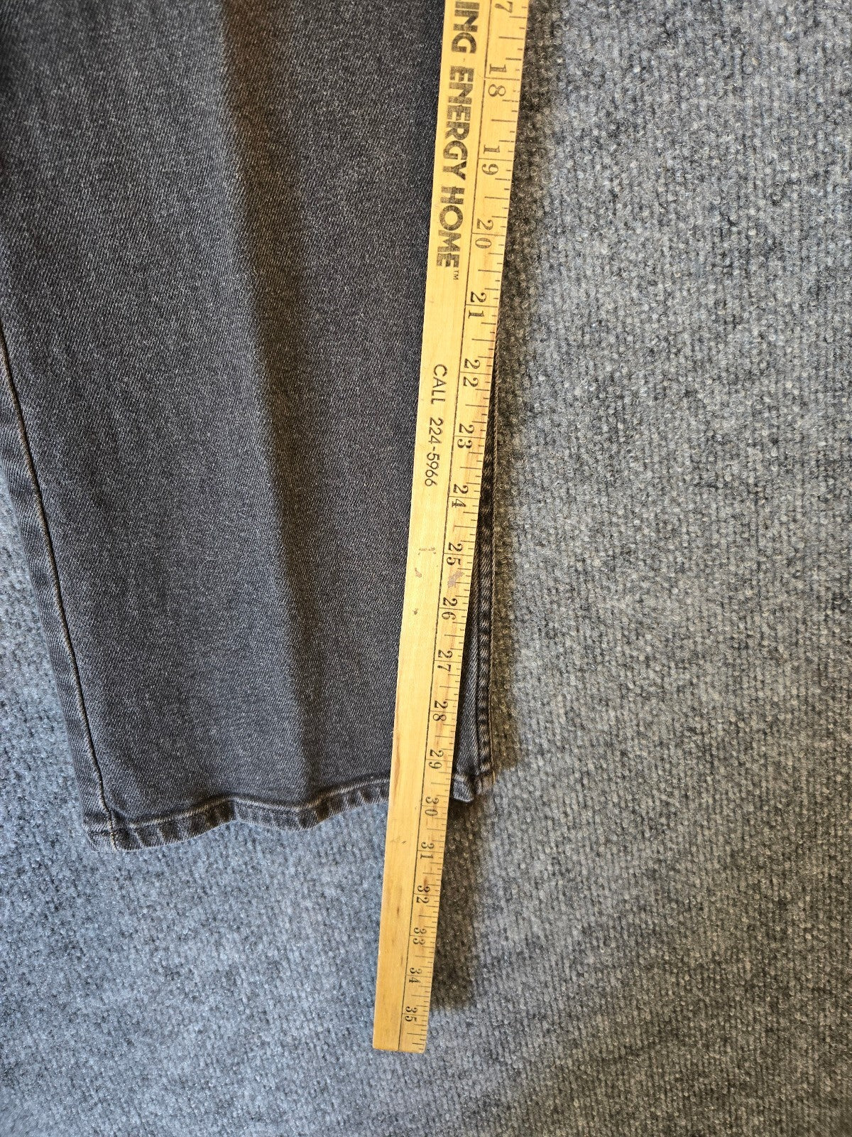 Calvin Klein Jeans Men's 34x30 Black Faded Charcoal Wash Denim Jeans