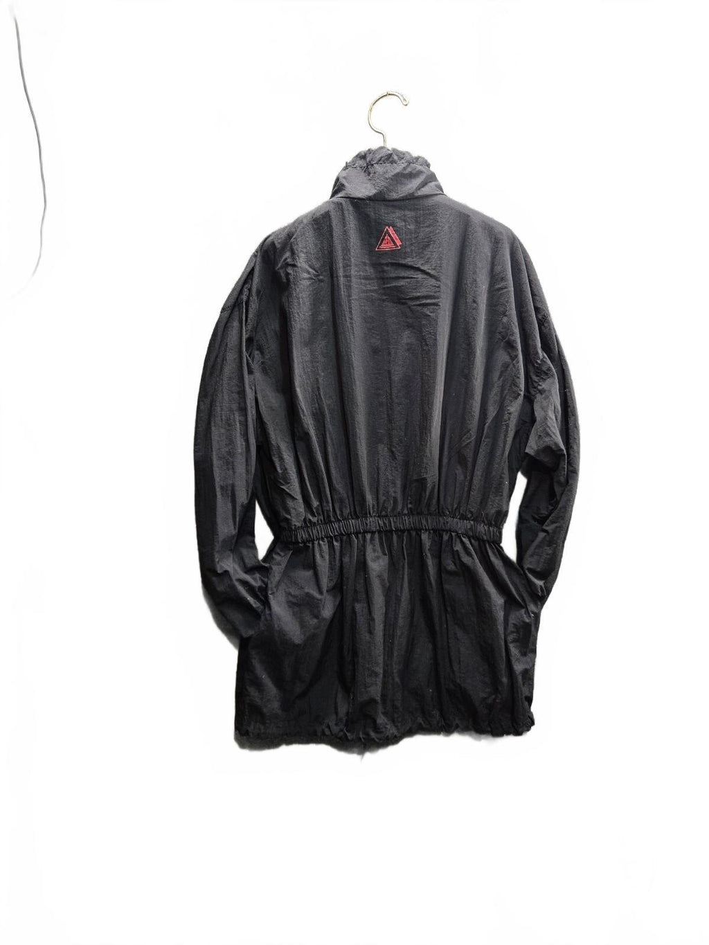 Aerodynamics Black Nylon Lightweight Jacket with Neon Yellow and Red Zippers M/L
