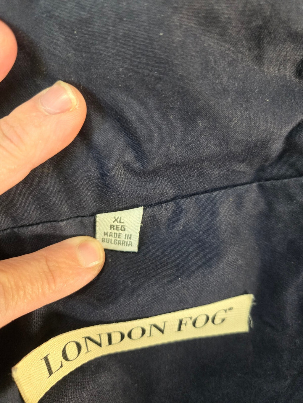 London Fog Men's Utility Jacket XL Navy Blue