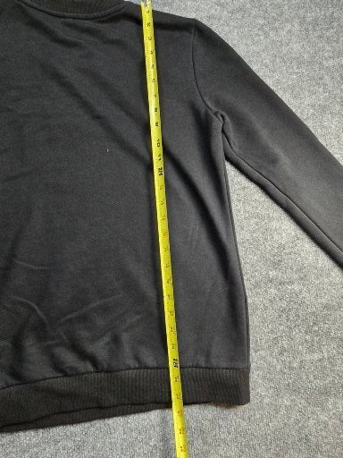 Black Sweatshirt with Colorful Castle Graphic, Size Medium