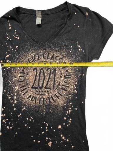 Gildan Black 2021 Senior Class Bleached T-Shirt Women's Medium